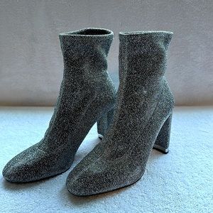 NEW MICHEAL KORS Silver Stretch Booties Metallic Silver, Size 9.5